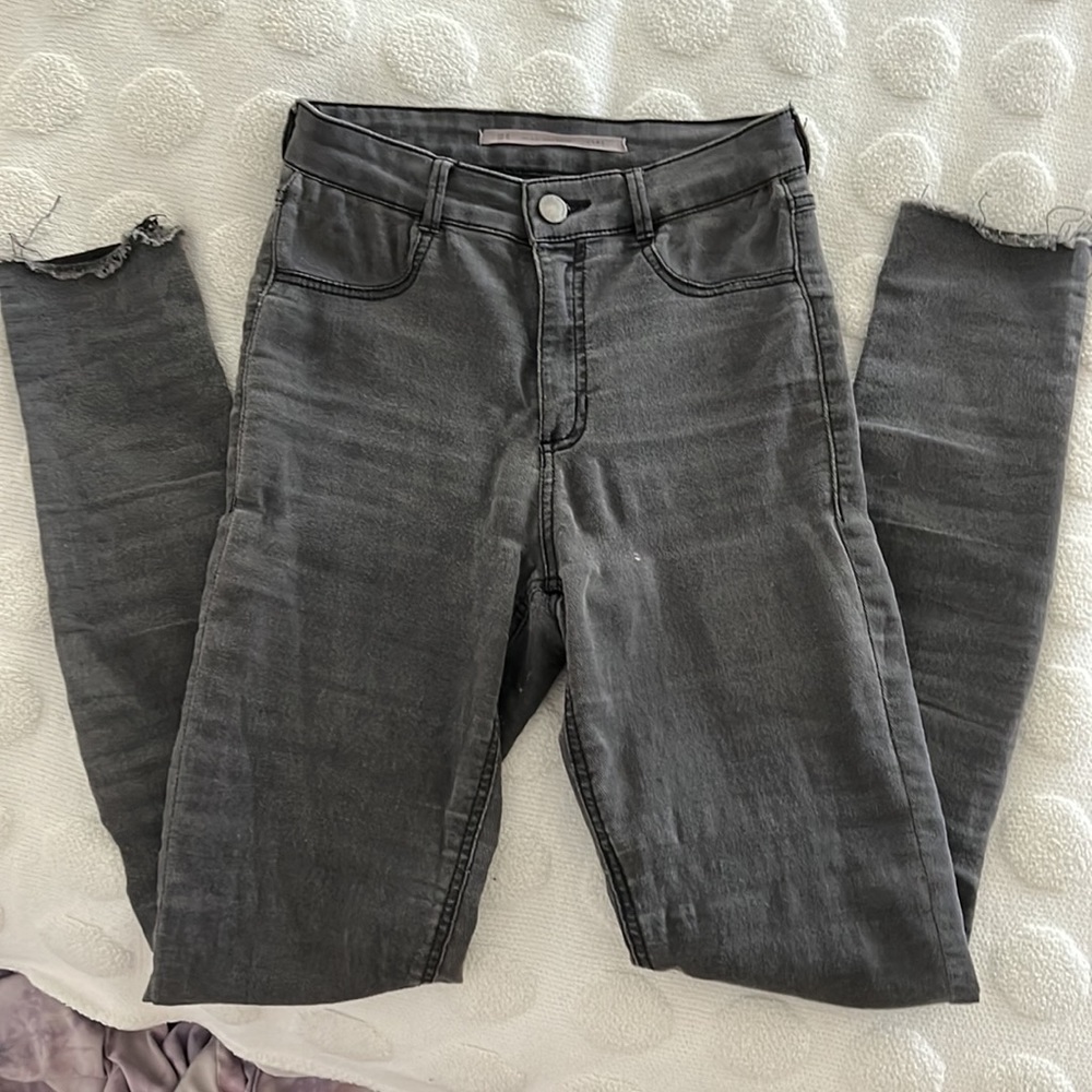 Zara Charcoal Stretchy Jeans